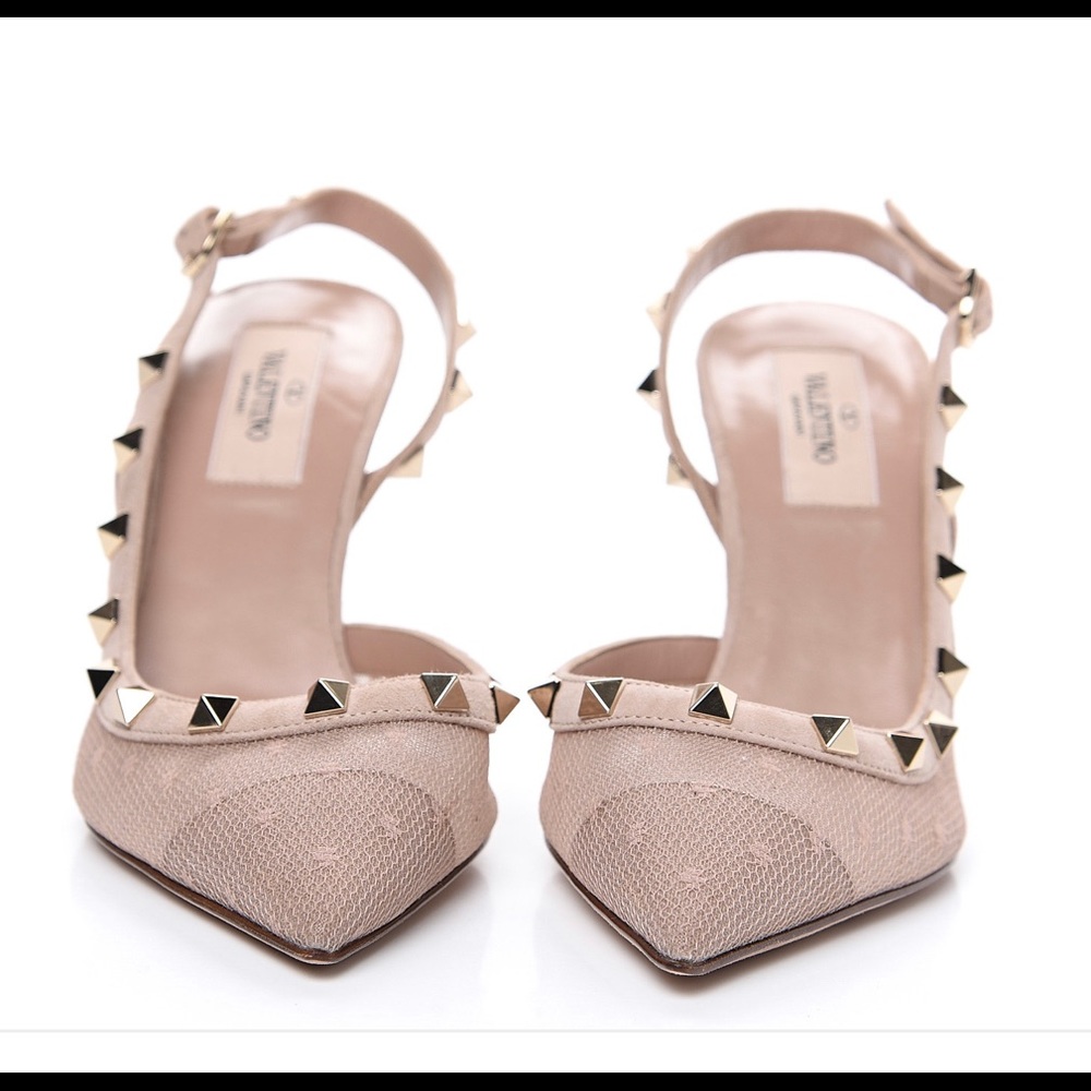 Mesh Point d'Esprit D'Orsay Slingback Heel Pump